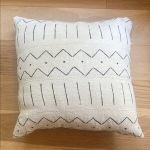Designer Authentic Mudcloth Pillow 20”x20”